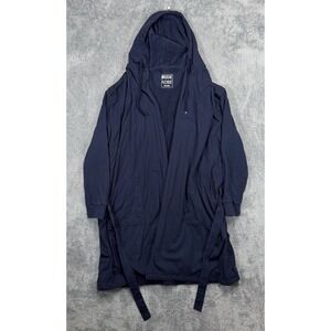 Dude Robe Mens 2XL/3XL Navy Blue Hooded Pockets Belt Cotton Terry Cloth